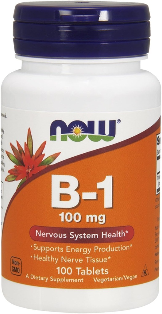 Vitamine B-1 (thiamine) 100mg, 100 comprimés (paquet de 4)