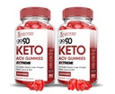 Justified Laboratories (2 Pack Go 90 Keto ACV Gummies Extreme 2000MG Go90 Keto Gummies Apfelessig Formuliert mit Granatapfelsaft Pulver B12 Vegan Non GMO 120 Gummys
