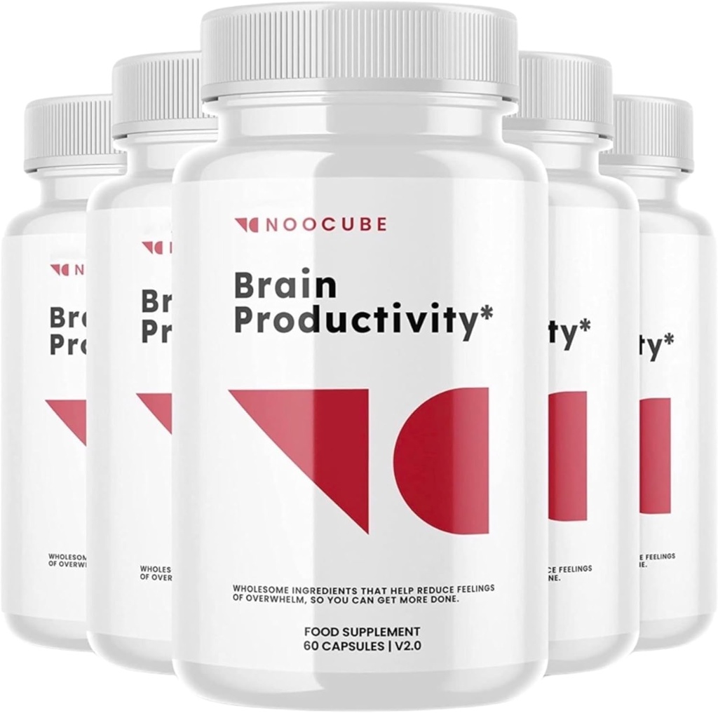 Pilules de productivité cérébrale NOO-Cube Pilules d'amélioration cognitive, Supplément de productivité cérébrale, 300 Nombre (paquet de 5)
