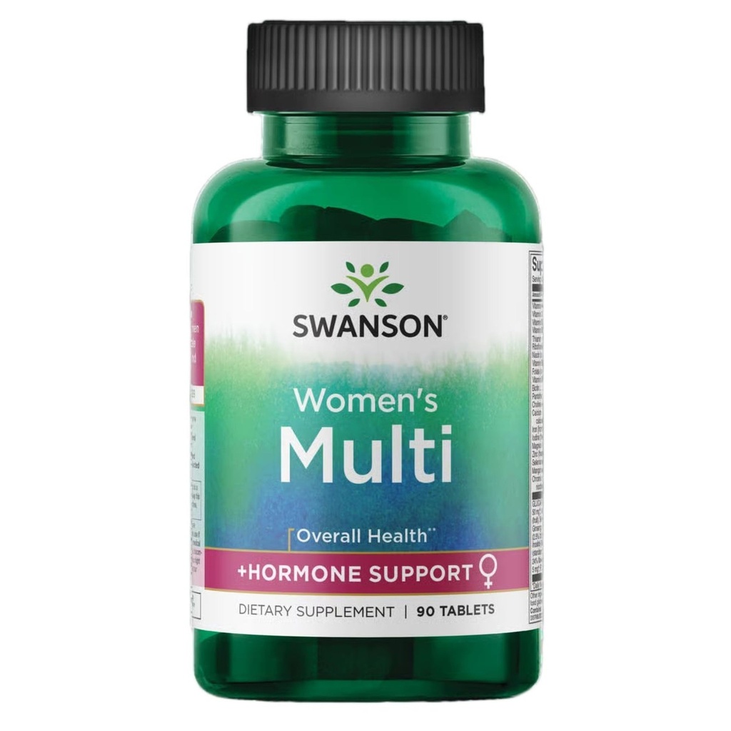 Swanson Multi Frauen Prime Multivitamin Multimineral Energy Immune Hormon Balance Wohlbefinden Gesundheit Ergänzung 90 Tabletten (Tabs)