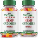 NutraRize (Pack mit 2 natürlichen Bliss-Gummien, Hanf-Ergänzung für Stille, Ein täglicher Genuss von Entspannung und Fokus, NaturalBliss Bewertungen (120 Gummi)