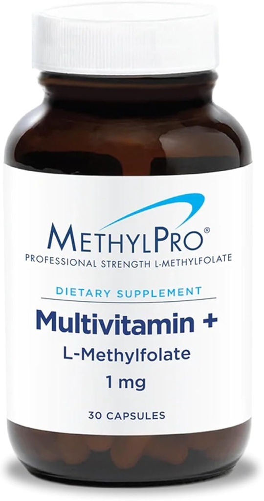 MethylPro Multivitamin + 1 mg Methylfolat - Iron Free Multivitamin für Damen und Herren mit Vitamin A, C, Minerals, Methylierter B-Komplex, Multi Vitamin Ohne Eisen - 30 Kapseln