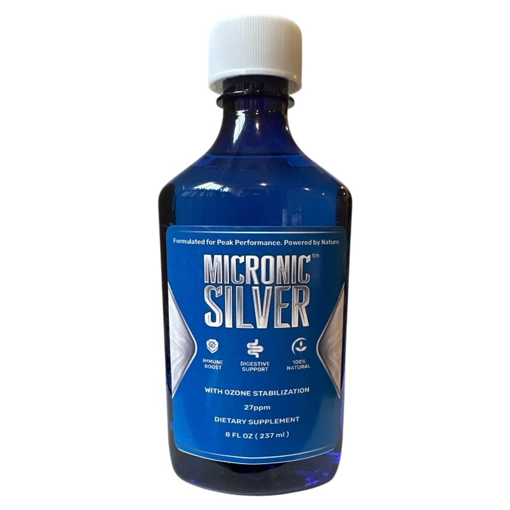 Supplément alimentaire en argent micronique 8oz 27ppm