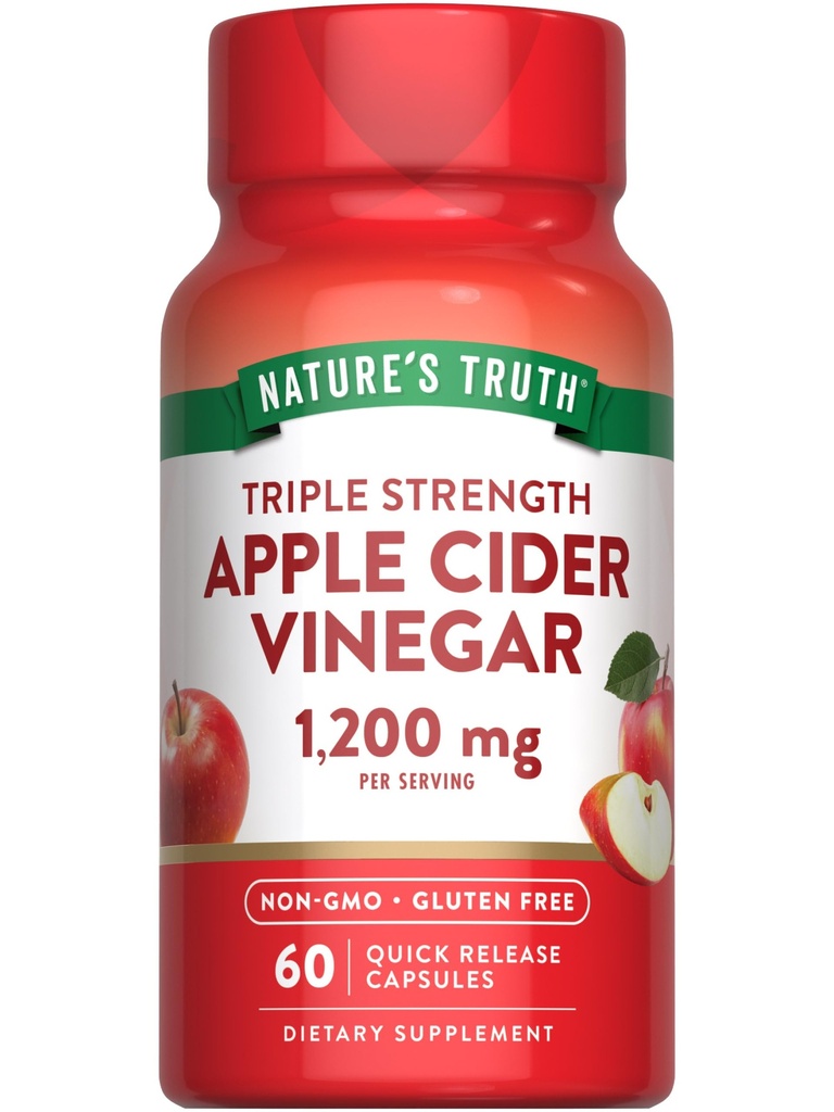 Nature's Truth Apple Cider Essig Kapseln | 1200mg | Schnelle Veröffentlichung Pillen | Non-GMO & Gluten kostenlose Ergänzung