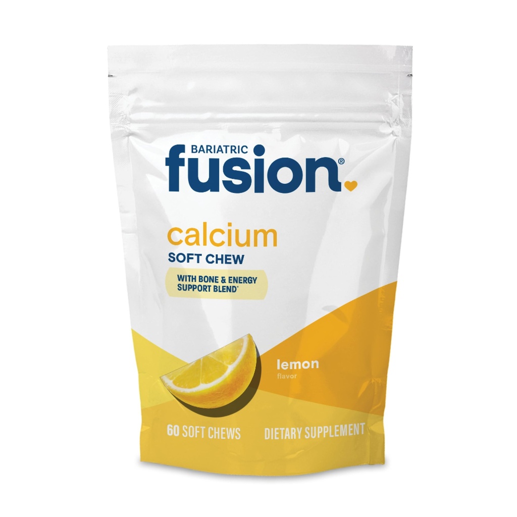 Bariatric Fusion Bariatric Kalzium Ergänzung Chews | Kalzium Citrat mit Vitamin D3 Bariatric Vitamin | Zucker Free Chewable | 500mg | Zitronen | 60 Graf