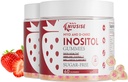 Inositol Gummies, Supplément Inositol avec Myo-Inositol & D-Chiro Inositol + Vitamine D3, Idéal rapport 40:1, avec Magnésium Glycinat 400mg, soutient le cycle régulier pour les femmes, Vegan, 2 Pack