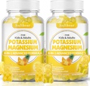 Softbear Potassium Gummi für Erwachsene, Sugar-Free Kalium Magnesium Supplement mit Vitamin B6 CoQ10 für Muskelkräuter Vegan Ananas Flavor 120 Gummis