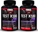 FORCE FACTOR Test X180 PM, 2-Pack, Testosteron Booster für Männer, Overnight Testosteron Ergänzung zu Muskeln zu bauen, Stärke zu erhöhen, und fördern tiefer, gesünder Schlaf und Erholung, 240 Tabletten