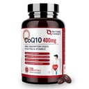 NATURE TARGET CoQ10-400mg Plus PQQ avec vitamine E et huile d'olive biologique - Coenzyme-Q10 avec biopérine - Haute absorption Antioxydant pour la santé et la production d'énergie,120 portions