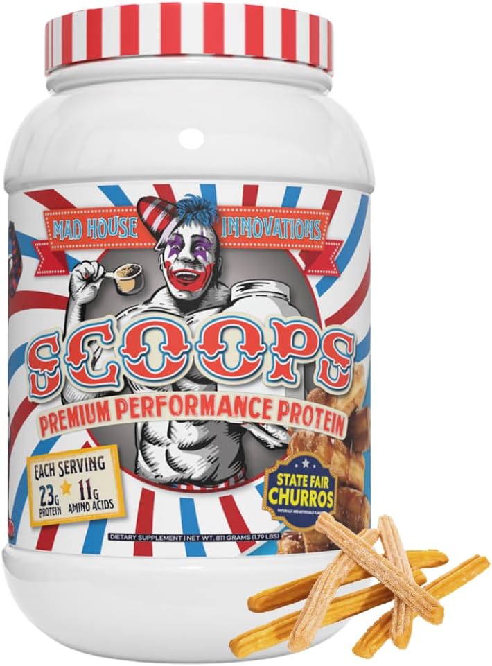 State Fair Churros Flavored Isolate, Konzentrat & Hydrolysed Whey Protein Powder - Niedrig in Zucker, Carbs & Fat 2LB Tub, 23G Protein Best für Lean Muscle 26 Portionen