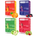 Glucose SOS Glucose-Packets mit natürlichem Dextrose, Schnell-Absorption, die sich in Ihrem Mund mit kein Wasser benötigt löst, 4 Geschmacksvarietät 24 Servierungen