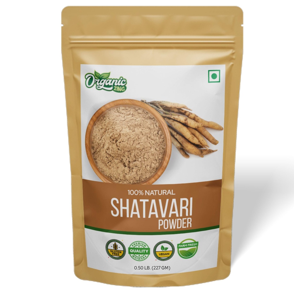 ORGANIC ZING Shatavari Powder Extract aus Asparagus racemosus Beneficial for Women's Health- 8 oz (227 gm) Pack von 1
