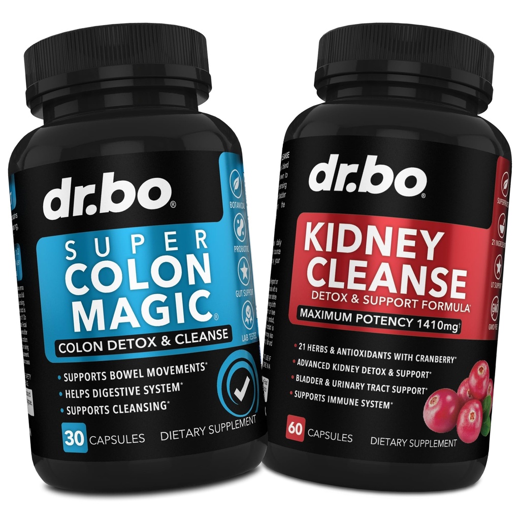 Colon Cleanser Detox & Kidney Cleanse - 15 Tage Colon Cleanse Pillen Probiotic & Kidney Detox Support Supplement Cranberry - Bowel Movement Supplements für Darm Stomach Bloating Gut & Kidneys
