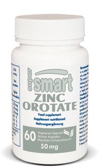 Supersmart - Zinc Orotate Supplement 100mg pro Tag (verbesserte Form) - Immununterstützung - Energie & Stoffwechsel Booster - Mild Acne Pillen - Hautgesundheit | Non-GMO & Gluten Free - 60 Vegetarische Kapseln
