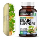 BIO KRAUTER Brain Support Supplement - 100 Count - 1300 mg Blend von Ashwagandha, Panax Ginseng und Ginkgo Biloba - Vegan, keine Füllstoffe
