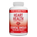 Heart Health Essential Omega 3 Fischöl mit Vitamin E - High Potency Omega 3 Fischöl-Ergänzung mit EPA & DHA - Burpless Softgels aus Sardines & Anchovies - Non-GMO, Glutenfrei - 60 Servietten
