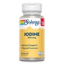 Solaray Iodine 500 mcg, Supplément Iodine pour le soutien adrenal et thyroïde en santé, énergie, métabolisme et focus, Iodide de potassium, végétalien, garantie de remboursement de 60 jours, 90 portions, 90 VegCaps