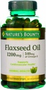 Nature's Bounty Flaxseed Oil 1200 mg, Rapid Release Softgels, Natürlich, Weiß, 125 Count, Pack von 2