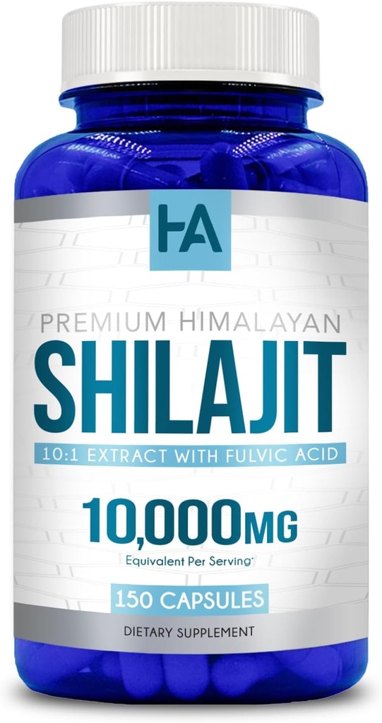 Extra Strength Shilajit Capsules | Probieren Sie kostenlose Shilajit für Männer & Frauen 10000mg Gleichwertig mit natürlich vorkommenden Trace Minerals und Fulvic Acid | Vegan Non-GMO & Hergestellt in cGMP Labs (150 Servietten)