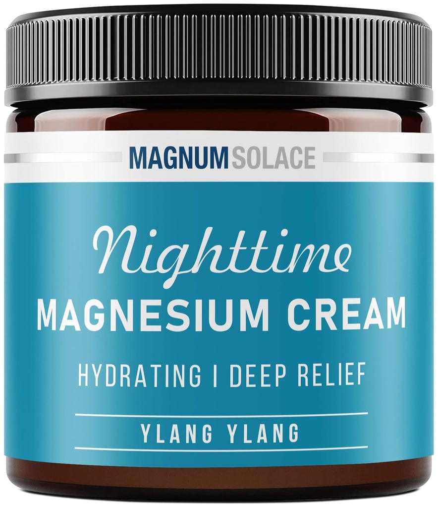 Magnesium Lotion – Nighttime Magnesium Cream – Bewerben Sie sich auf Beine, Arme oder Chest - Topical Magnesium Chloride – USA Made and Safe for Kids (Ylang Ylang)