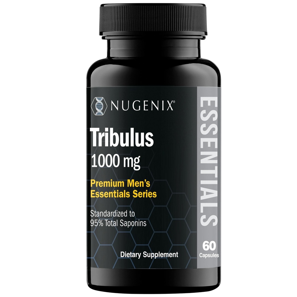 Nugenix Essentials Tribulus Terrestris for Men Extract - 95% Saponins totaux, 1000mg haute puissance, force supplémentaire, 60 Compte