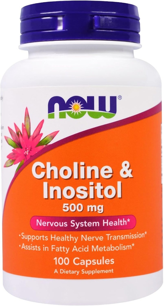 Jetzt Lebensmittel jetzt Lebensmittel, (3 Pack) Choline & Inositol, 500 mg, 100 Kapseln