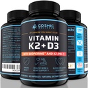 K2 D3 Vitamin Supplement 5000 Iu - für gesündere Knochen, Blut, Herz und bessere Immunität - Enhanced Calcium Absorption mit Bioperine - 100% natürlich und Allergen-frei - Vitamin D3 K2 Mk7 5000 Iu
