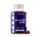 Vitamatic Melatonin 20mg Gummis für Erwachsene, 30 Portionen - 60 Count - Non-Habit Forming Supplement
