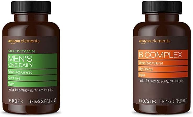 Éléments Multivitamine quotidienne unique pour hommes (65 comprimés) et Complexe Éléments B (65 capsules)