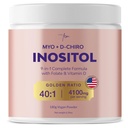 QSTA Myo-Inositol & D-Chiro Inositol Supplément pour femmes 4100mg (40:1 Ratio) – 9-en-1 Hormonal & Metabolic Support avec PCOS Multivitamines. Supplément en poudre d'inositol pour équilibre hormonal