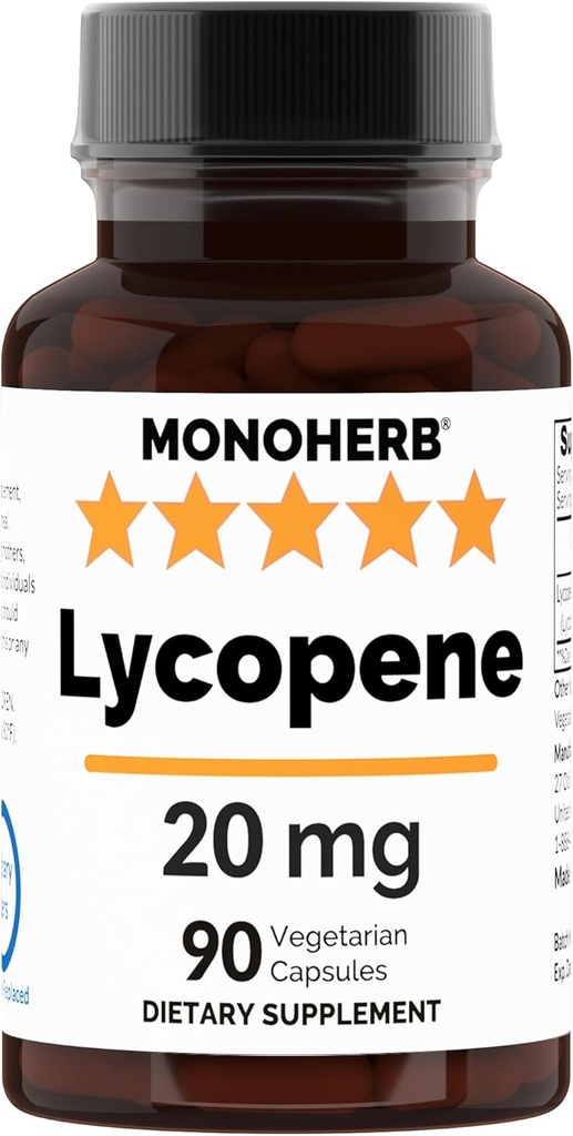 MONOHERB Lycopene 20 mg per Capsule - 90 Veg Capsules