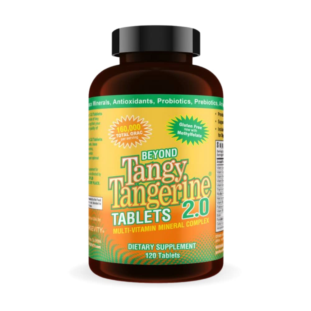 Youngevity Beyond Tangerine 2.0 Multi-Vitamine & Complexe Minéral - Fabriqué avec des aliments naturels et entiers