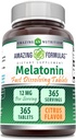 Erstaunliche Formeln Melatonin Fast Dissolving Supplement | Citrus Flavor | 12 Mg pro Servieren | 365 Tabletten | Non-GMO | Gluten Free | Made in USA