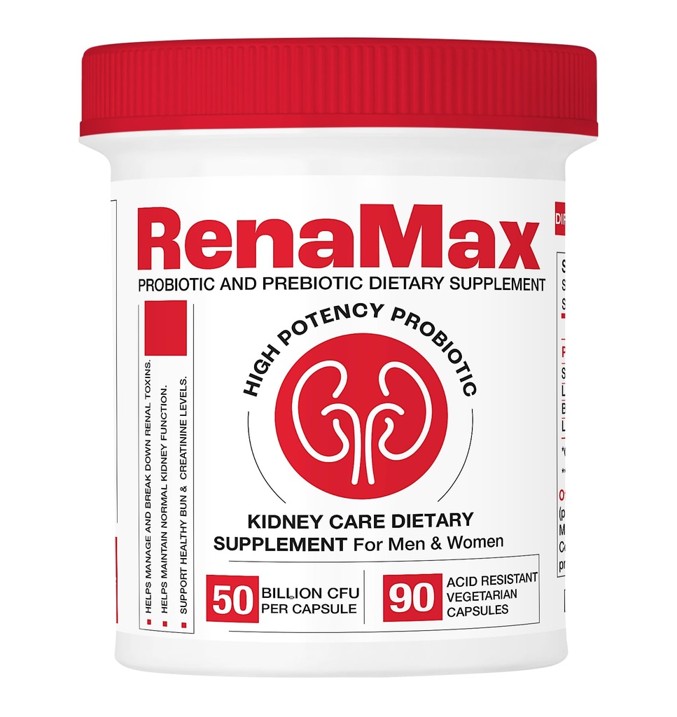 Capsule Kidney Restores & Kidney Care Supplement - Probiotic & Prebiotic Supplement zur Unterstützung normaler Nierenfunktion - 50 Billion CFU pro Kapsel - Made in U.S.A (90 Caps (1 Pack))