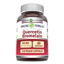 Erstaunliche Formeln Quercetin 800mg mit Bromelain 165mg, 120 Veggie Kapseln Ergänzung | Non-GMO | Gluten Free | Made in USA