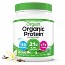Orgaine en poudre de protéines végétales organiques, Vanilla Bean - 21g Protéines à base de plantes, 4g fibre prébiotique, pas d'ingrédients de lactose, pas de sucre ajouté, non-OGM, pour Shakes & Smoothies, 1,02 lb (emballage mai Vary)