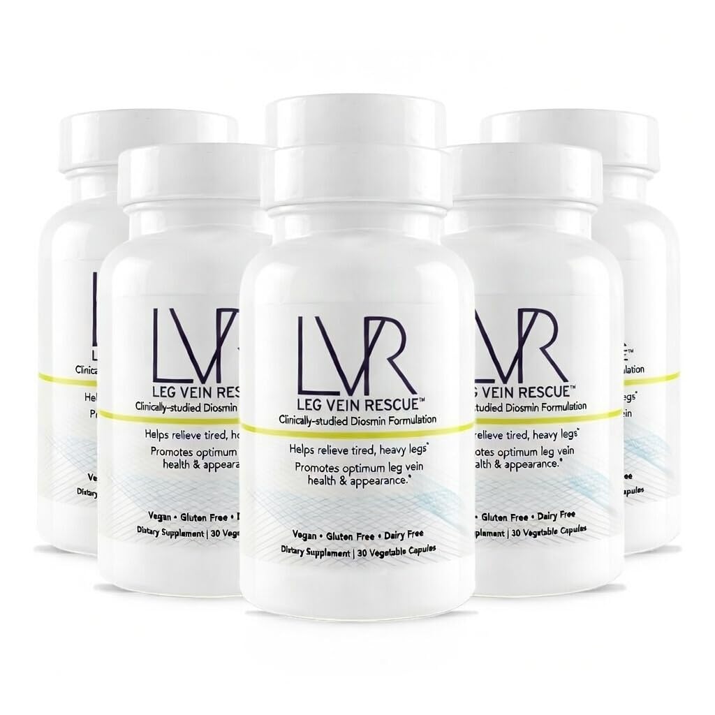 Klinisch untersucht Diosmin Varicose Vein und Leg Zirkulation Unterstützung 120 Tage Versorgung - Spider Veins & Leg Edema Relief Citrus Bioflavonoids Natural Health Supplement (6 Flaschen)
