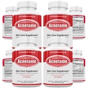 4 Pack- Vitamin-Ergänzungen für Akne-Behandlung- Hormone Pickel Tabletten zu ölige Haut für Frauen, Männer, Jugendliche und Erwachsene