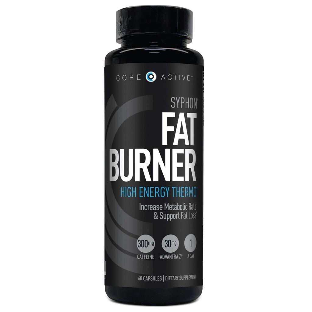 Core Active Syphon Thermogenic Fat Burner für Männer, Keto Pillen, Advantra Z für Energie, Fokus, Appetitkontrolle, Erhöhung Metabolismus Muskel Toning Supplements, Gewichtsverlust Pillen für Frauen - 60 Kapseln