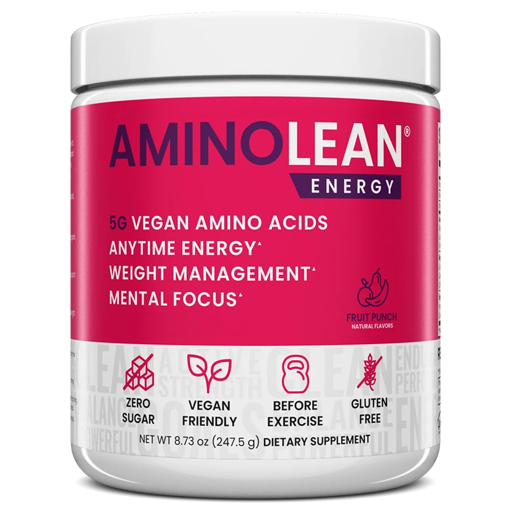 RSP NUTRITION AminoLean Pre Workout Powder, Amino Energy & Weight Management mit Vegan BCAA Aminosäuren, Natürliche Koffein, Preworkout Boost für Männer & Frauen, 30 Serv