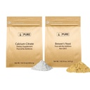 Pure Original Zutaten Brewers Hefe und Calcium Citrate Bundle, 1 lb Jede, keine Additive oder Füllstoffe, Ergänzungen