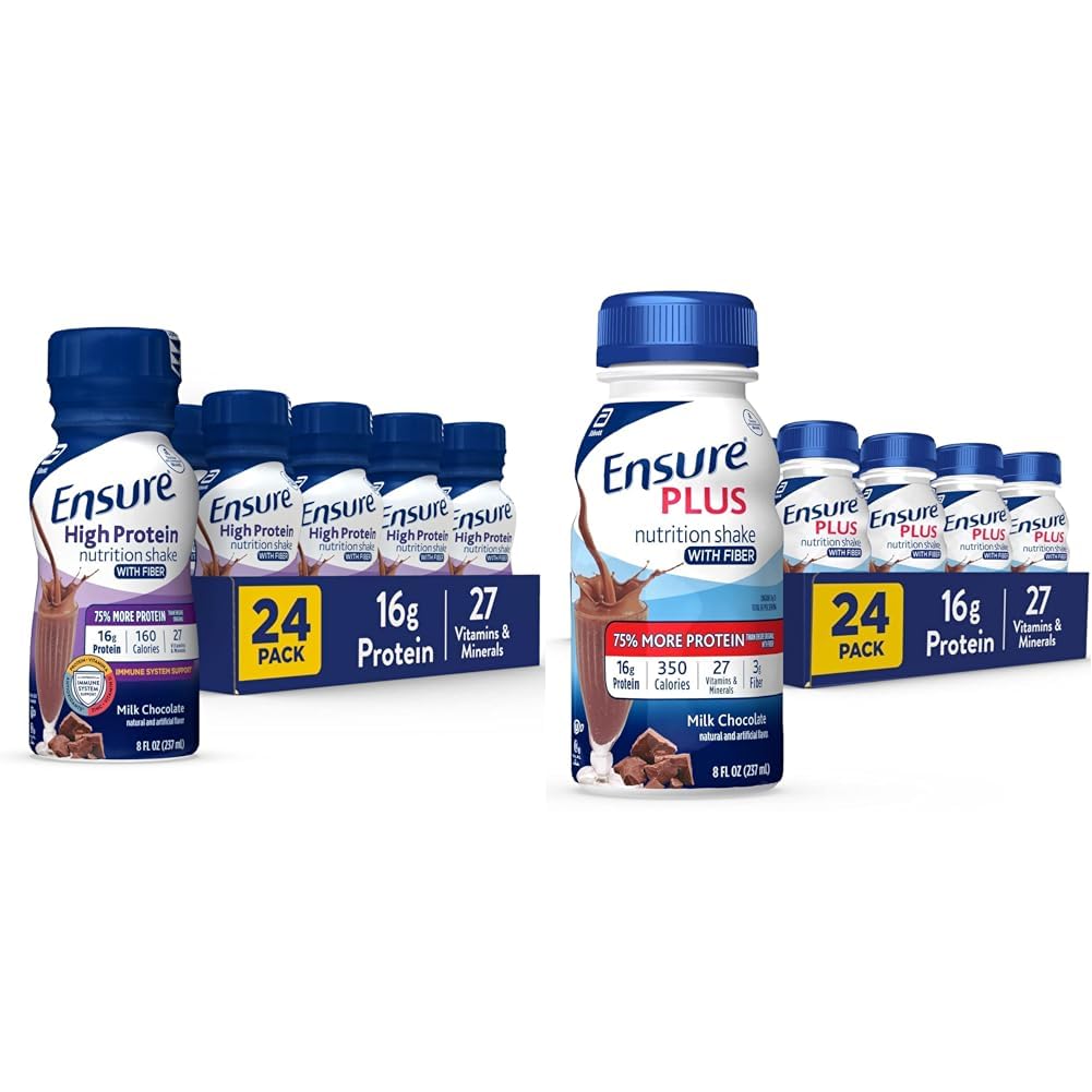 S'assurer d'une forte teneur en protéines Agiter avec la fibre et assurer plus de nutrition Agiter avec la fibre, 16 grammes de protéines, substitut de repas liquide, chocolat au lait, sans gluten, 8 Fl Oz (paquet de 24)