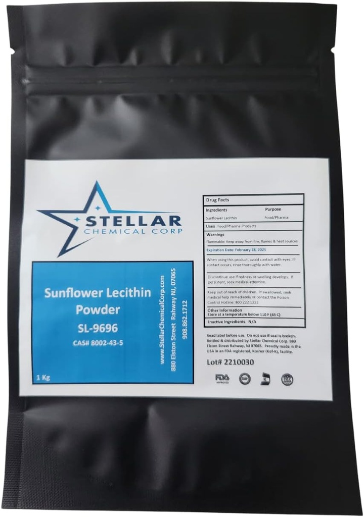 Emulsifiant de poudre de lécithine de tournesol, pressé à froid, faisant de la vitamine liposomique C ~ 500 grammes ~