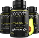(3 Pack) Smarter Vitamin D3 5000 IU in Avocado Öl 125mcg 270 Mini Softgels