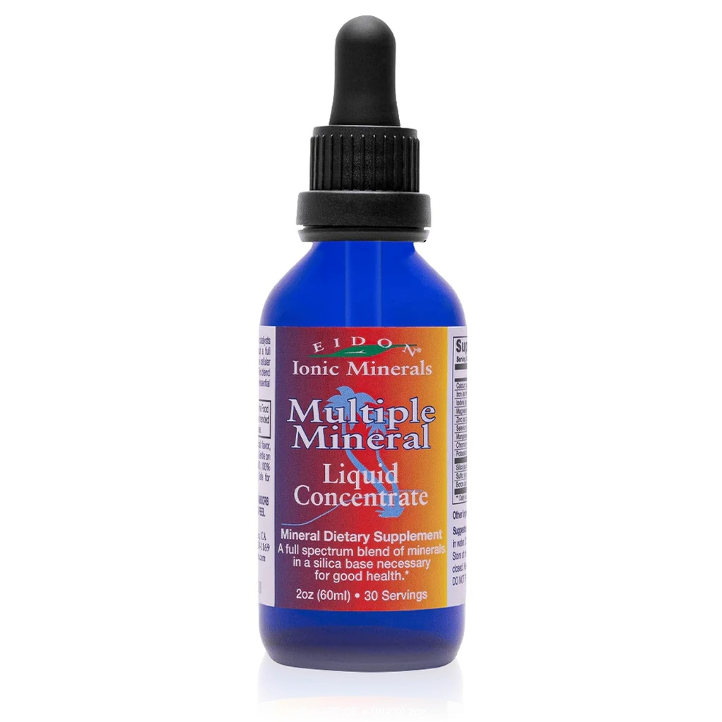 Eidon Multiple Minerals Supplement - Ionic Trace Mineral Drops for Water, with Zinc, Potassium, Chromium, & Magnesium, Natural Liquid Vitamins, Sugar Free & Bioavailable, for Men & Women - 2 oz