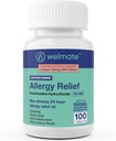 WELMATE - Allergy Relief - Fexofenadin HCl 180 mg - 24 Hour Non-Drowsy Antihistamine - Sneezing - Runny Nose - Itchy Eyes, Nose & Throat - Allergy Relief Tablets - 100 Count