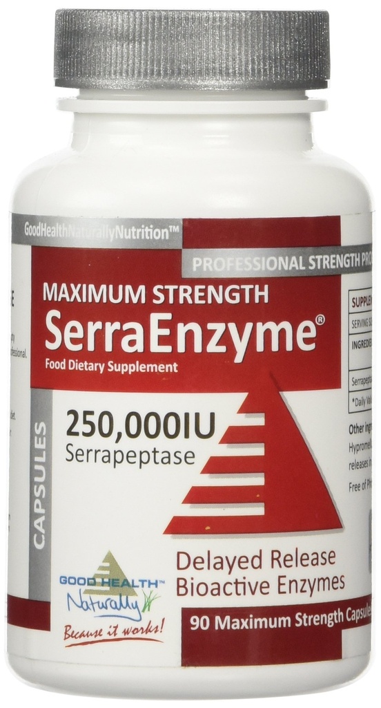 Serra Enzyme Serrapeptase Supplément - Lungs et Sinuses clairs, Protéolytique, Digestive Cleanse.