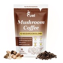 Fuel Nutrition Pro Collagen & Pilz Kaffee für Weight Loss, Lion's Mane, Chaga & Pilzpulver, Low Caffeine Organic Instant Coffee, 15 Portionen