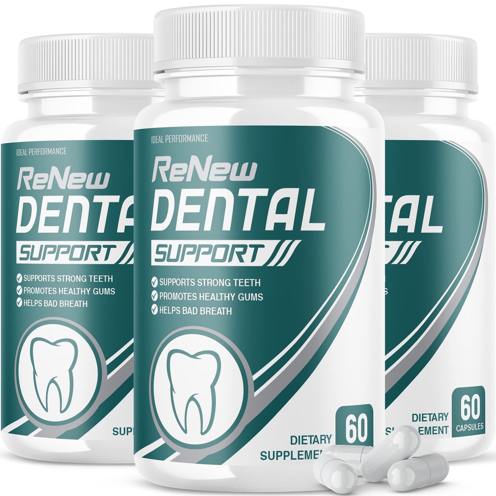 PERFORMANCE IDEAL (3 Pack) Renouveler le nettoyant pour pilules de soutien dentaire (180 Capsules)