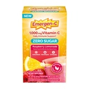 Emergen-C Zero Sugar 1000 mg Vitamin C Pulver für tägliche Immununterstützung Koffeinfreie Vitamin C Nahrungsergänzungsmittel mit Zink und Mangan, B Vitamine und Elektrolyte, Raspberry Lemonade Flavor - 36 Count